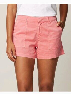 johnnie-o women's surplus cotton cargo shorts in PAPAYA size 0. NWT